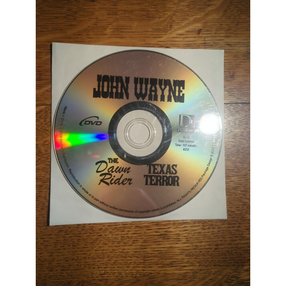 John Wayne - Texas Terror/The Dawn Rider (DVD, 2002) Disc Only